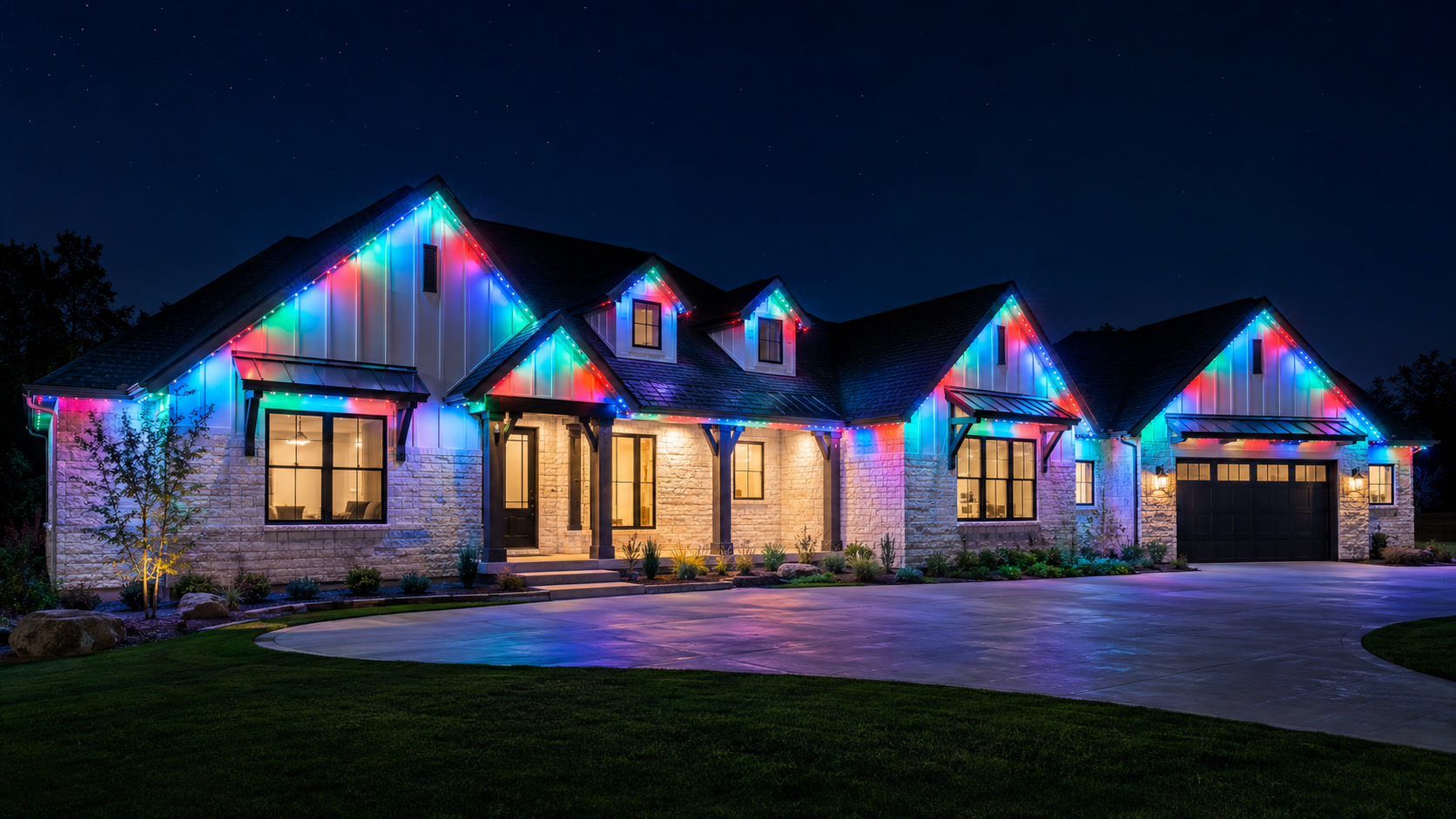 Full color exterior lighting design visualization