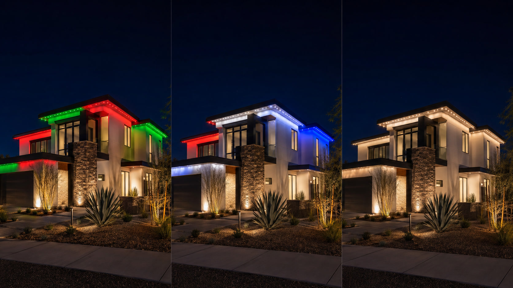 Every season exterior lighting design visualization